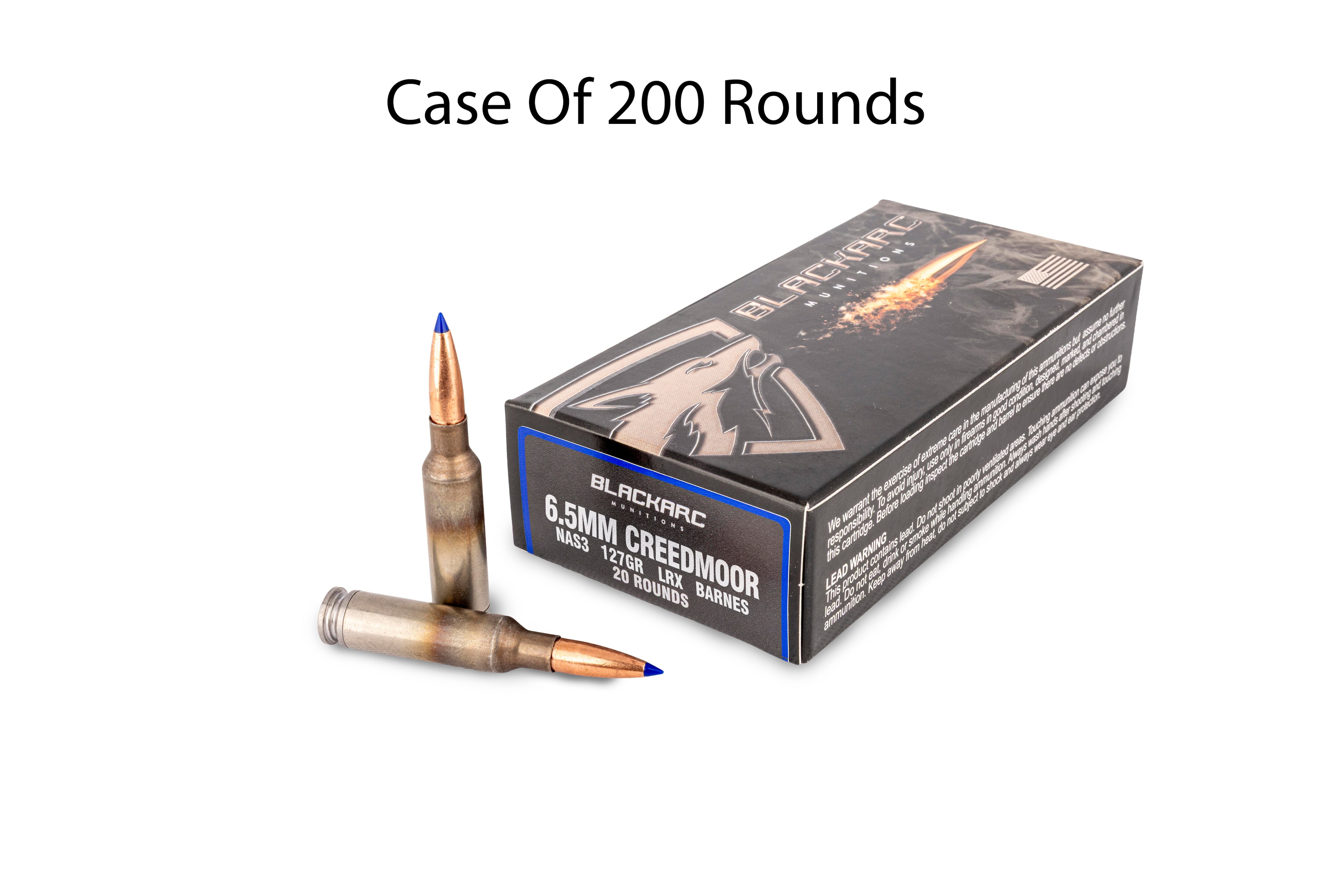 Black Arc Munitions NAS3 6.5 Creedmoor 127gr LRX Ammo - Case of 200
